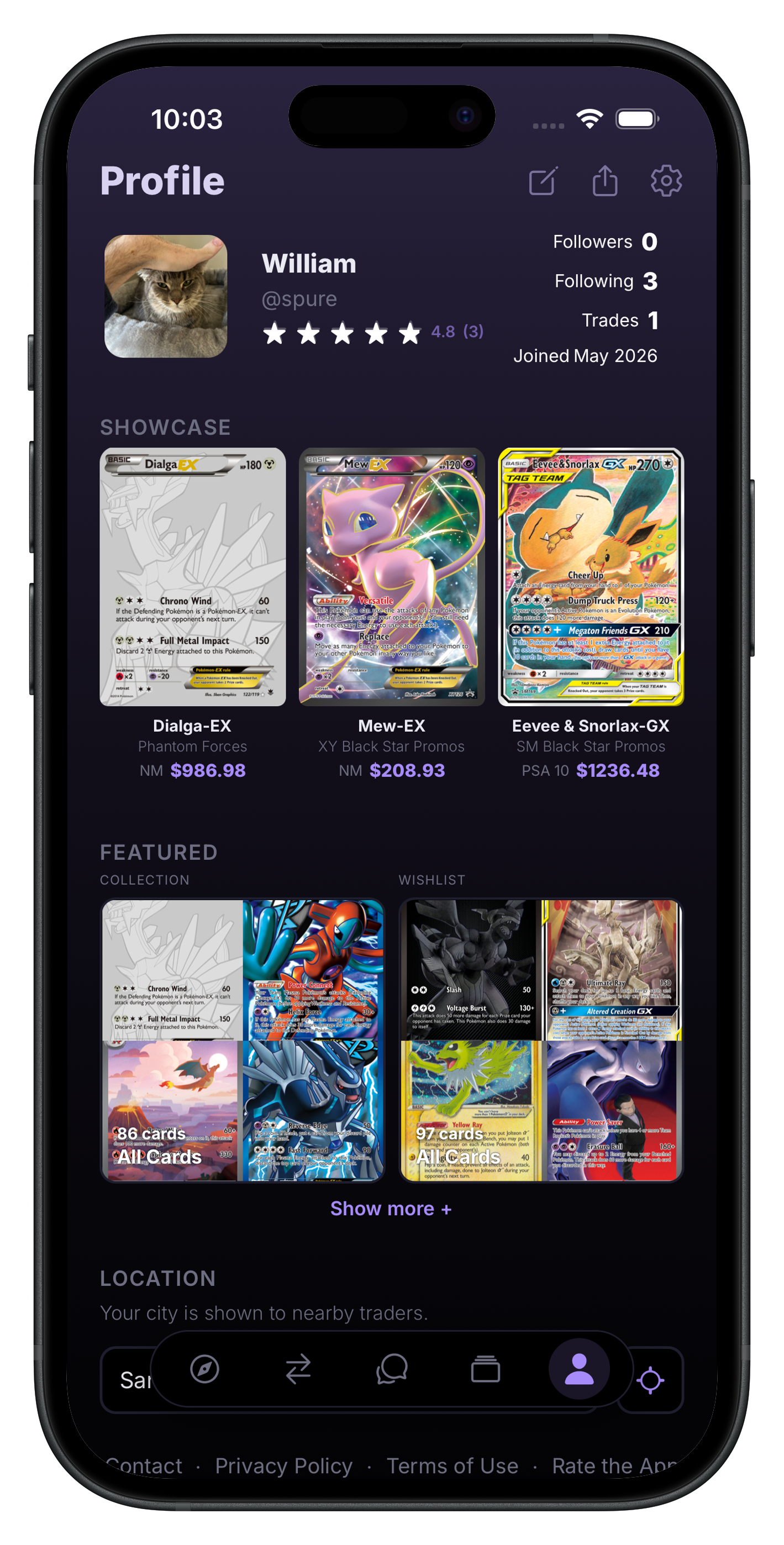 Showcase your favorite cards